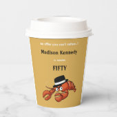 ロブスターモブ🦞漫画おもしろいギャング 紙コップ (裏面)