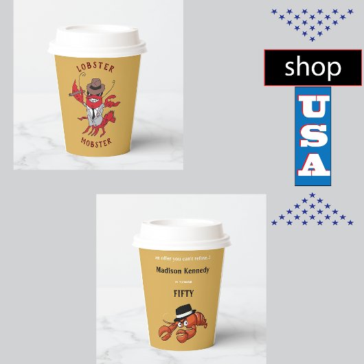 ロブスターモブ🦞漫画おもしろいギャング 紙コップ