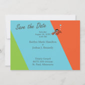 ロブスターモブ結婚スター魚類テーマ 招待状 (裏面)