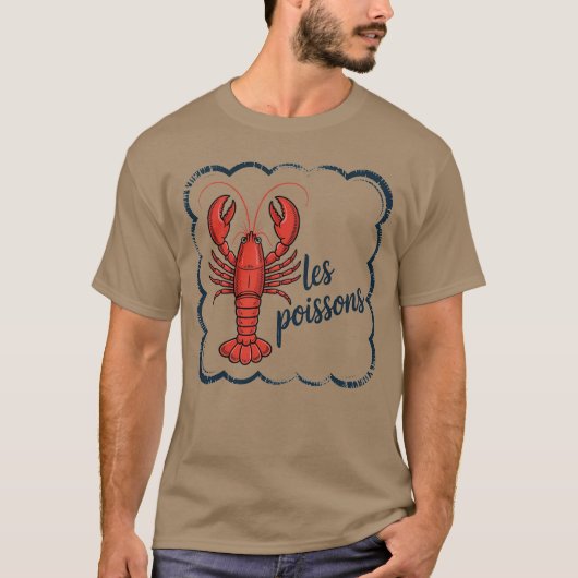 ロブスターラバーギフト＆シーフードフェスティバルアパレル ヴィンテージ Tシャツ (正面)