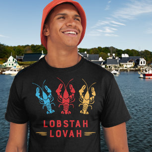 ロブスターラバーダウンメーンズアケープcodバケーション tシャツ
