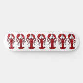 ロブスターレッドホワイトカスタムスケートブロード スケートボード (横)