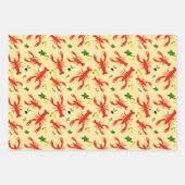 ロブスターレモンオリーブカラフル ラッピングペーパーシート (正面)