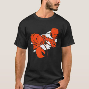 ロブスターワイン飲みシャツサマーおもしろいバケーション Tシャツ