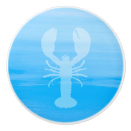 ロブスター付き淡青色の海水 セラミックノブ