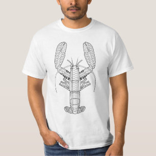 ロブスター大人カラーリングシャツ Tシャツ