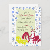 ロブスター好きの招待 インビテーションポストカード (正面/裏面)