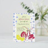 ロブスター好きの招待 インビテーションポストカード (スタンド正面)