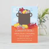 ロブスター宴パーティの招待状 招待状 (スタンド正面)
