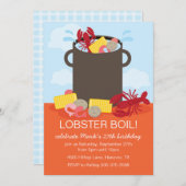 ロブスター宴パーティの招待状 招待状 (正面/裏面)