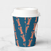 ロブスター手水色シーフードカニ沸騰ブルー 紙コップ (右)