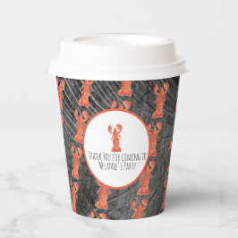 ロブスター手水色シーフードカニ沸騰素朴 紙コップ