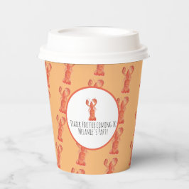 ロブスター手水色シーフードカニ煮オレンジ 紙コップ