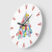 ロブスター時計 – 赤 ラージ壁時計 (傾斜)