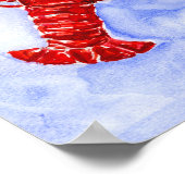 ロブスター水彩プリント ポスター (角)