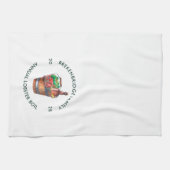 ロブスター沸騰の年間夏の家族シーフードパーティー キッチンタオル (横)