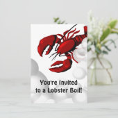 ロブスター沸騰ディナー招待状 招待状 (スタンド正面)