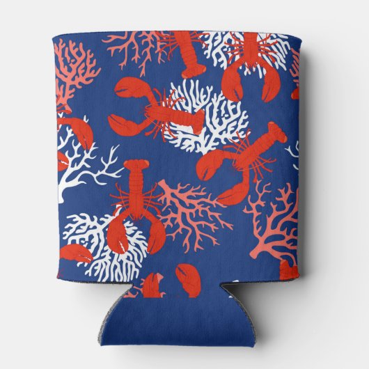 ロブスター沸騰パーティー赤と青の魚介類 缶クーラー (裏面)