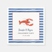 ロブスター沸騰婚約パーティ スタンダードカクテルナプキン (正面)