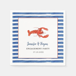 ロブスター沸騰婚約パーティ スタンダードカクテルナプキン