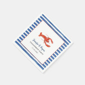 ロブスター沸騰婚約パーティ スタンダードカクテルナプキン (角)