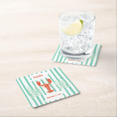 ロブスター沸騰紙コースター – シーフードパーティーデコール スクエアペーパーコースター (インサイチュ)