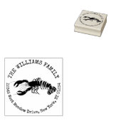 ロブスター沿岸の独自の差出人住所を作成 ラバースタンプ (押印)