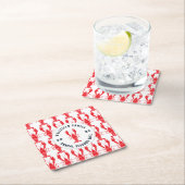 ロブスター焼き型シーフードボイル スクエアペーパーコースター (インサイチュ)