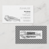 ロブスター白黒 名刺 (正面/裏面)