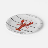 ロブスター絵を描のシ航海のプラップ海岸 ペーパープレート (アングル)