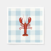 ロブスター絵を描ズ航海のブルーギンガム海岸 スタンダードカクテルナプキン (正面)
