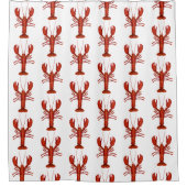 ロブスター絵を描沿岸航海のパターン シャワーカーテン (正面)