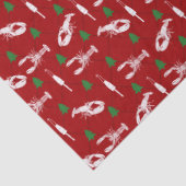 ロブスター航海のとブイのクリスマスパターン 薄葉紙 (詳細)