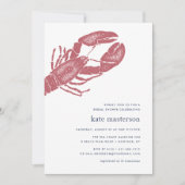 ロブスター航海のブライダルシャワー招待 招待状 (正面)