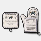 ロブスター航海のレシピテンプレートいかりパターン 鍋つかみ&鍋敷きセット (正面)