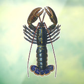 ロブスター貝類シーフードメインクラシック海 ウィンドウサイン (シート3)