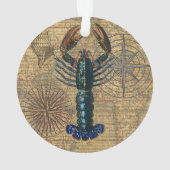 ロブスター貝類シーフードメインクラシック海 オーナメント (裏面)