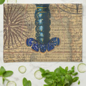 ロブスター貝類シーフードメインクラシック海 キッチンタオル (折り畳み)