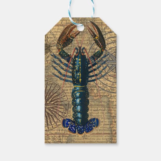 ロブスター貝類シーフードメインクラシック海 ギフトタグ (正面)