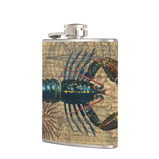 ロブスター貝類シーフードメインクラシック海 フラスク (左)