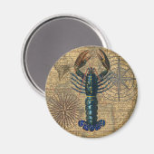 ロブスター貝類シーフードメインクラシック海 マグネット (正面/裏面)