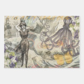 ロブスター貝類シーフードメインクラシック海 ラッピングペーパーシート (正面3)