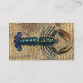 ロブスター貝類シーフードメインクラシック海 名刺 (裏面)