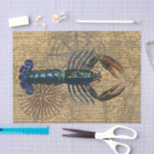 ロブスター貝類シーフードメインクラシック海 薄葉紙 (クラフト)