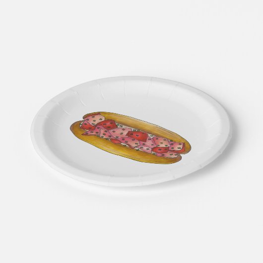 ロブスター転がサンドイッチポートランドメイングルメプレート ペーパープレート (アングル)