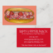 ロブスター転がサンドイッチメイン食品シーフードビーチ 名刺 (正面/裏面)