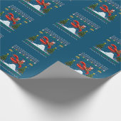 ロブスター醜いクリスマスギフトサンタライディングロブスターキリスト ラッピングペーパー (角)