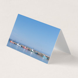 ロブスター魚釣りボート折り畳み名刺 名刺