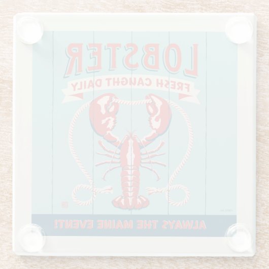 ロブスター鮮度の取れた毎日 |メイン ガラスコースター (裏面)