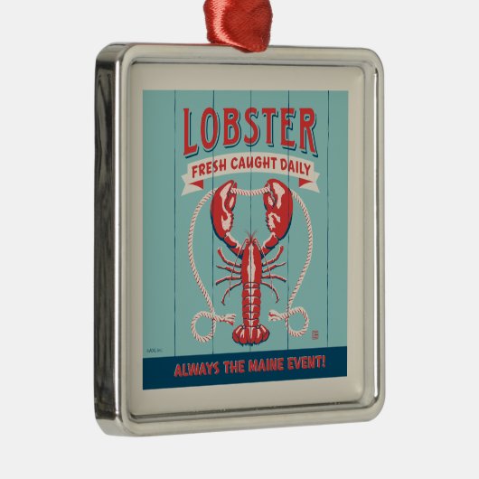 ロブスター鮮度の取れた毎日 |メイン メタルオーナメント (右)